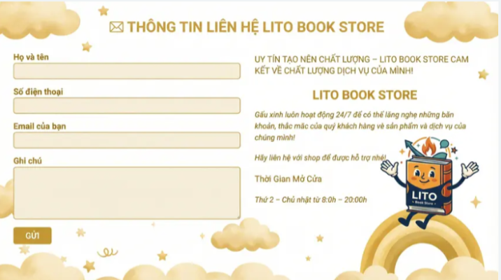 Contact form for Lito Book Store